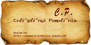 Czégényi Pompónia névjegykártya